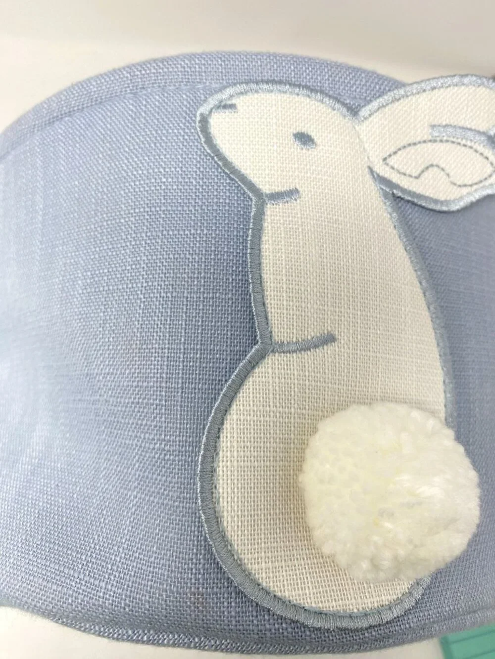 Target Easter Storage Basket Embroidered Bunny Fabric - Threshold™ Chambray Blue